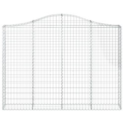 Paniers à gabions arqués 3 pcs 200x30x140/160 cm Fer galvanisé 