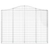 Paniers à gabions arqués 3 pcs 200x30x140/160 cm Fer galvanisé 