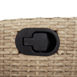 Ensemble à manger de jardin et coussins 3 pcs mélange beige 