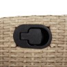 Ensemble à manger de jardin et coussins 3 pcs mélange beige 