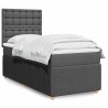 Sommier à lattes de lit avec matelas Gris foncé 80x200 cm Tissu 