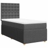 Sommier à lattes de lit avec matelas Gris foncé 80x200 cm Tissu 