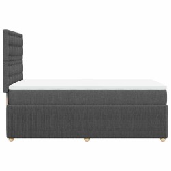 Sommier à lattes de lit avec matelas Gris foncé 80x200 cm Tissu 