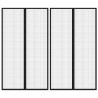 Rideaux de porte anti-insectes 2 pcs avec aimants noir 200x80cm 