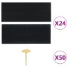Rideaux de porte anti-insectes 2 pcs avec aimants noir 200x80cm 