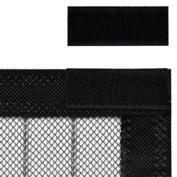 Rideaux de porte anti-insectes 2 pcs avec aimants noir 200x80cm 