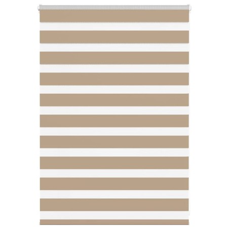 Store zèbre marron sable largeur du tissu 100,9 cm polyester 