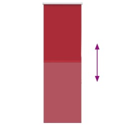 Store enrouleur occultant rouge largeur du tissu 40,7 cm 