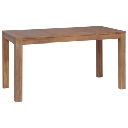 Table à manger Bois de teck et finition naturelle 140x70x76 cm 