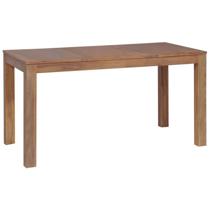 Table à manger Bois de teck et finition naturelle 140x70x76 cm Table à manger Bois de teck et finition naturelle 140x70x76 cm
