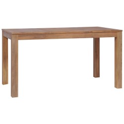 Table à manger Bois de teck et finition naturelle 140x70x76 cm 