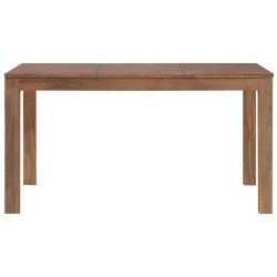Table à manger Bois de teck et finition naturelle 140x70x76 cm 