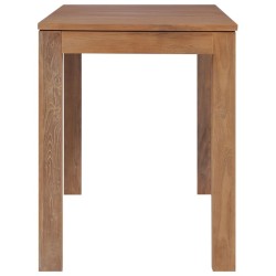 Table à manger Bois de teck et finition naturelle 140x70x76 cm 