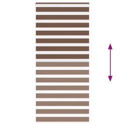 Store zèbre marron 95x200 cm largeur du tissu 90,9 cm polyester 