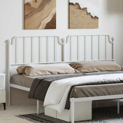 Tête de lit métal blanc 193 cm 