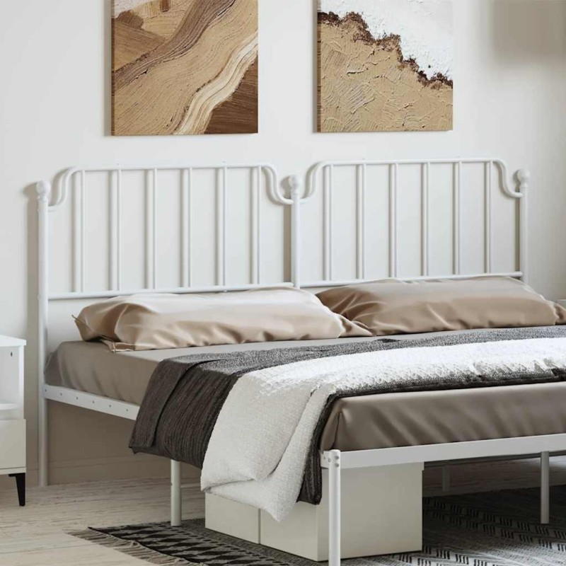 Tête de lit métal blanc 193 cm Tête de lit métal blanc 193 cm