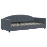 Lit de jour avec matelas gris foncé 90x190 cm velours 