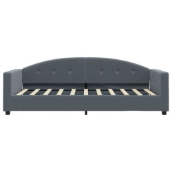 Lit de jour avec matelas gris foncé 90x190 cm velours 