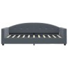 Lit de jour avec matelas gris foncé 90x190 cm velours 