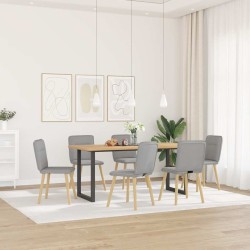 Chaises à manger lot de 6 gris nuage tissu 