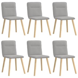 Chaises à manger lot de 6 gris nuage tissu 