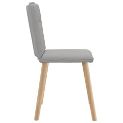 Chaises à manger lot de 6 gris nuage tissu 