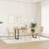 Chaises à manger lot de 6 crème tissu 