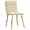 Chaises à manger lot de 6 crème tissu 