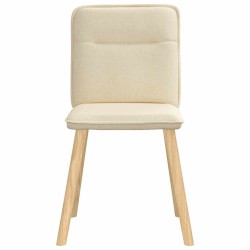 Chaises à manger lot de 6 crème tissu 