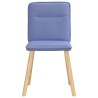 Chaises à manger lot de 6 bleu jean tissu 