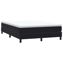Sommier à lattes de lit avec matelas noir 140x220 cm velours 