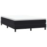 Sommier à lattes de lit avec matelas noir 140x220 cm velours 