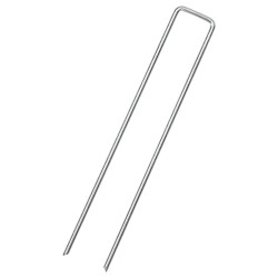 Piquets de sol en forme de U 25 pcs 20x4 cm acier galvanisé 