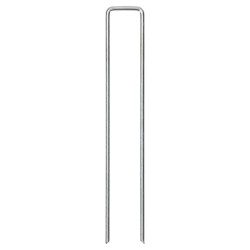 Piquets de sol en forme de U 25 pcs 20x4 cm acier galvanisé 