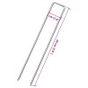 Piquets de sol en forme de U 25 pcs 20x4 cm acier galvanisé 