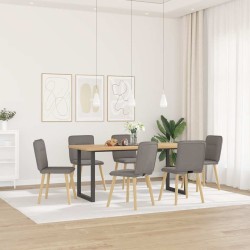 Chaises à manger lot de 6 taupe tissu 