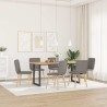 Chaises à manger lot de 6 taupe tissu 