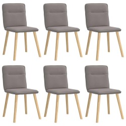 Chaises à manger lot de 6 taupe tissu 