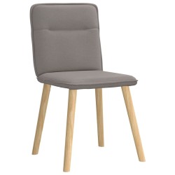 Chaises à manger lot de 6 taupe tissu 