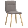 Chaises à manger lot de 6 taupe tissu 