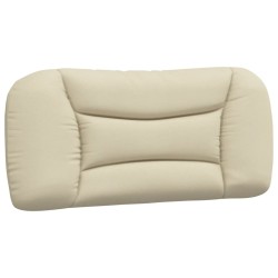 Lit avec matelas crème 90x190 cm tissu 