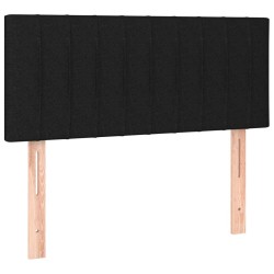 Sommier à lattes de lit avec matelas Noir 90x200 cm Tissu 