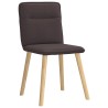 Chaises à manger lot de 6 marron foncé tissu 