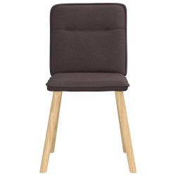 Chaises à manger lot de 6 marron foncé tissu 