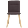 Chaises à manger lot de 6 marron foncé tissu 