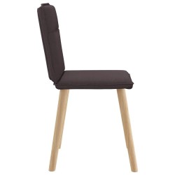 Chaises à manger lot de 6 marron foncé tissu 