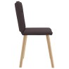 Chaises à manger lot de 6 marron foncé tissu 