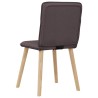 Chaises à manger lot de 6 marron foncé tissu 