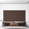 Panneaux muraux 12 pcs Marron 30x15 cm Similicuir 0,54 m² 