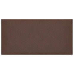 Panneaux muraux 12 pcs Marron 30x15 cm Similicuir 0,54 m² 